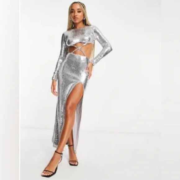 ASOS | Dresses | Sequin Silver Asos Midi Dress | Poshmark ASOS | Dresses | Sequin Silver Asos Midi Dress | Poshmark